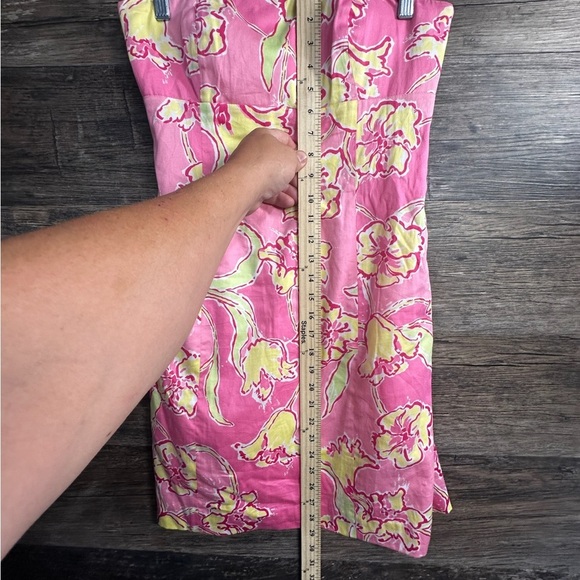 Lilly Pulitzer Pink and Yellow Strapless Bodycon Dress Size 4 - Picture 11 of 11